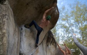 an 'le Toit du Cul de Chien' 6c+/7a haben wir uns auch herangewagt